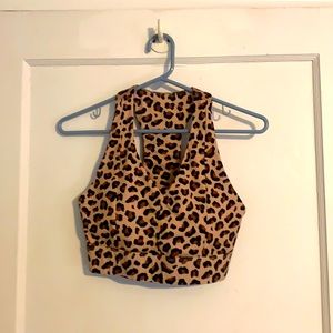 Fabletics Leopard print sports bra